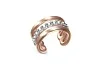 Серьги-каффы Дорожка из красного золота с 17 фианитами