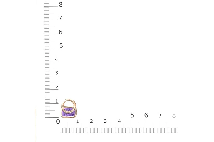 Подвеска из красного золота с чароитом