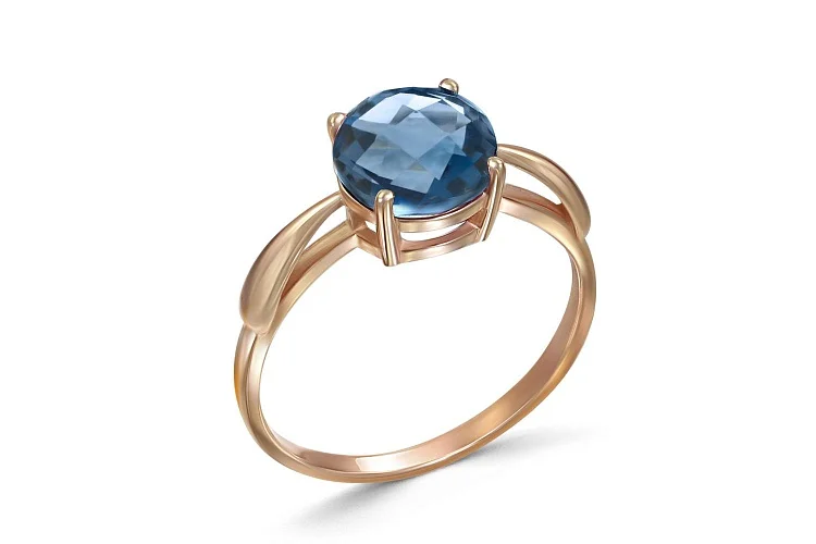 Кольцо из красного золота с топазом лондон