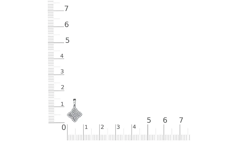 Подвеска Клевер из белого золота с 24 фианитами