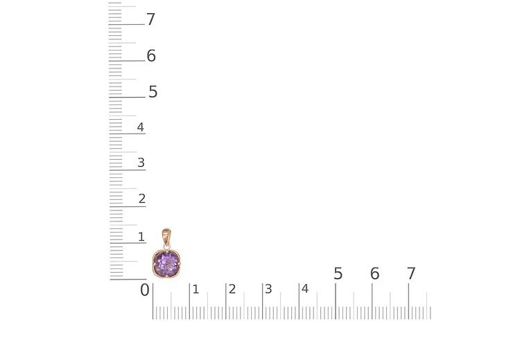 Подвеска Цветок из красного золота с аметистом