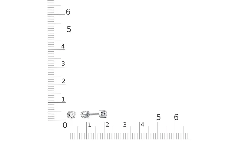 Серьги-пусеты из белого золота с 2 фианитами