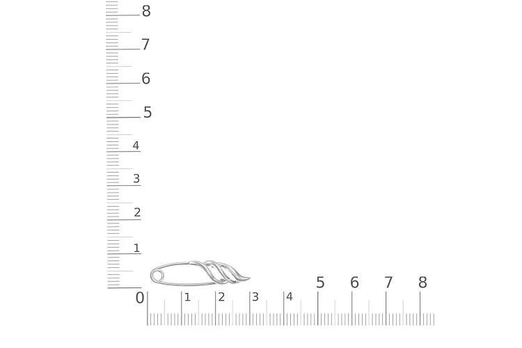 Булавка из белого золота без вставок