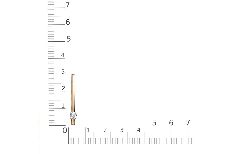 Подвеска из красного золота с фианитом