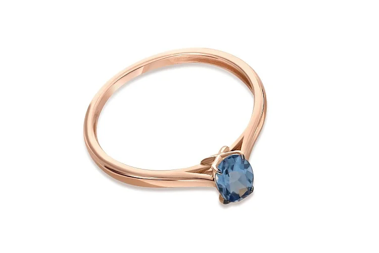 Кольцо из красного золота с топазом лондон