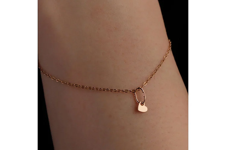 Подвеска Сердце из красного золота без вставок