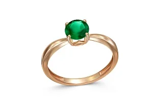 Кольцо из красного золота с агатом