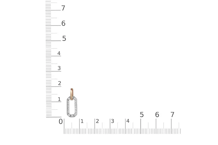 Подвеска из красного золота с 20 фианитами