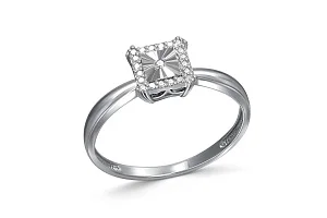 Кольцо из белого золота с 21 бриллиантами