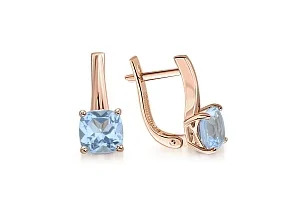 Серьги из красного золота с 2 топазами sky