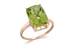 Кольцо из красного золота с кварцем