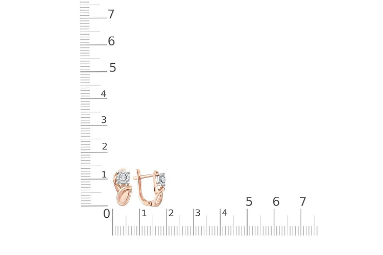 Серьги из красного золота с 26 бриллиантами