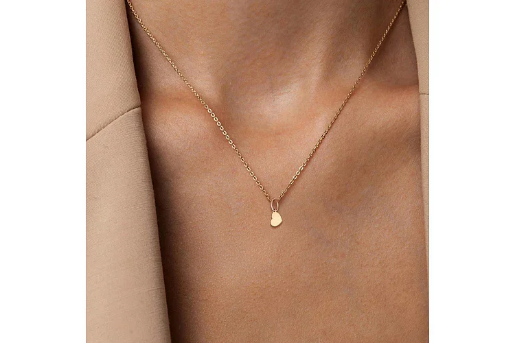 Подвеска Сердце из жёлтого золота без вставок