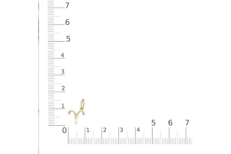 Подвеска Овен из жёлтого золота без вставок