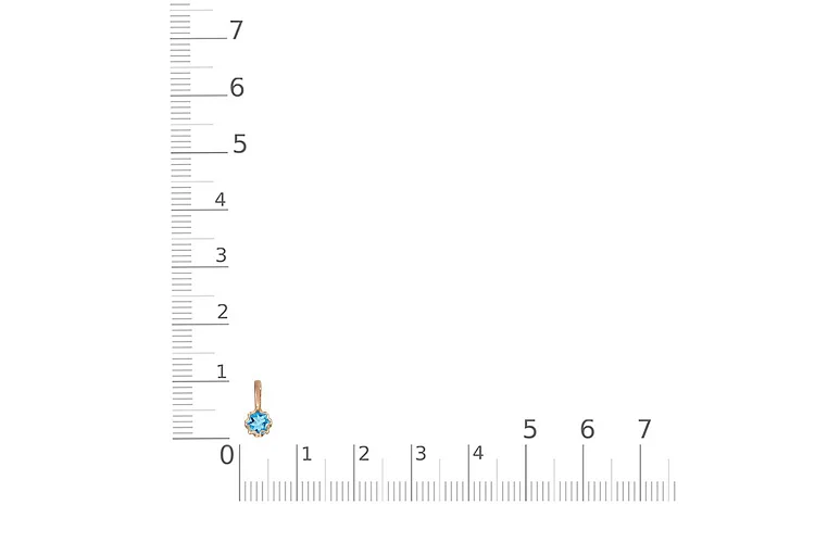 Подвеска из красного золота с топазом swiss
