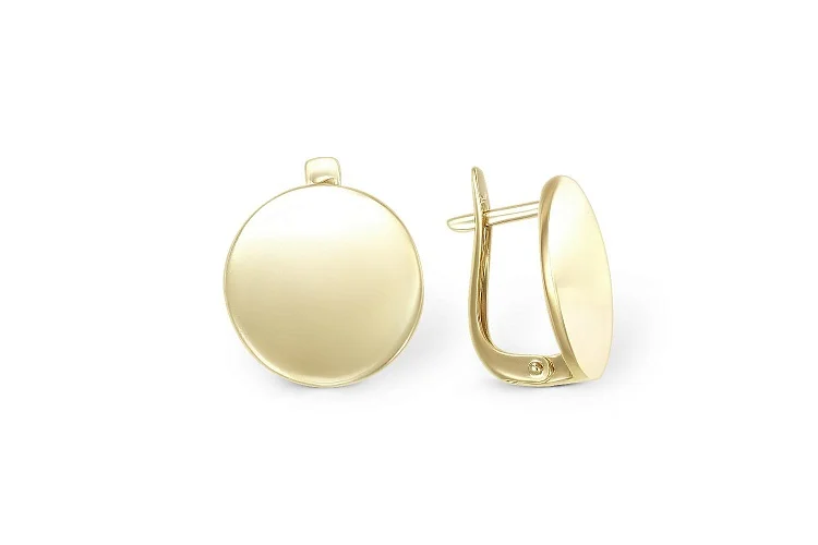Серьги Круги из жёлтого золота без вставок