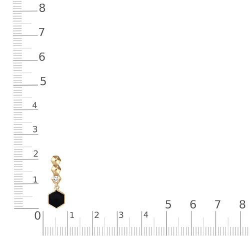 Подвеска из жёлтого золота с фианитом