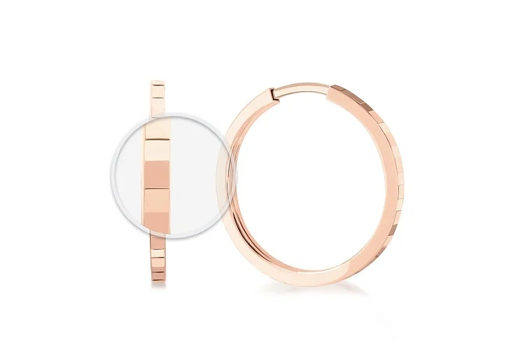 Серьги-конго из красного золота без вставок