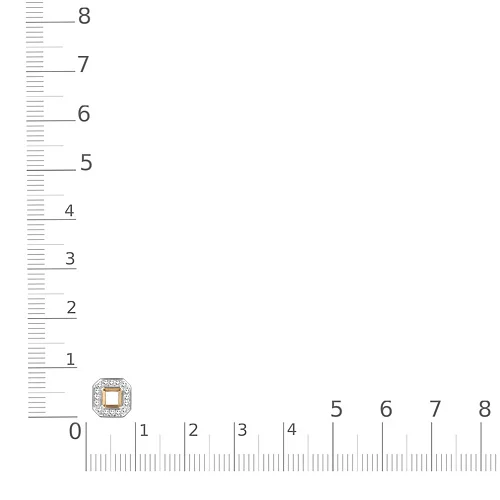 Подвеска из жёлтого золота с 16 фианитами