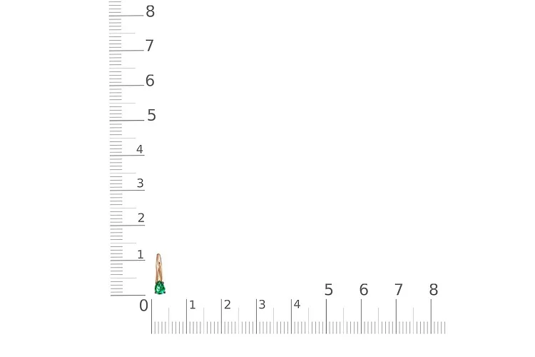 Подвеска из красного золота с изумрудом