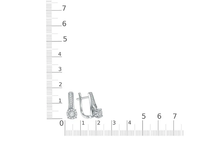 Серьги из белого золота с 40 бриллиантами