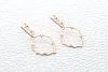 Серьги из красного золота с 28 фианитами