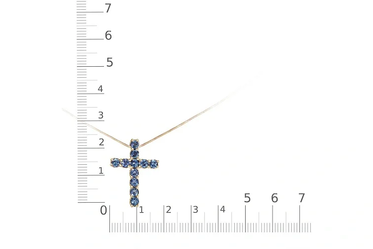 Колье Крест из красного золота с 11 топазами лондон