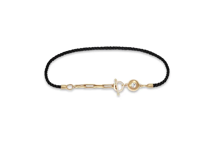 Браслет из жёлтого золота с фианитом