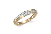 Кольцо Дорожка из жёлтого золота с 16 бриллиантами