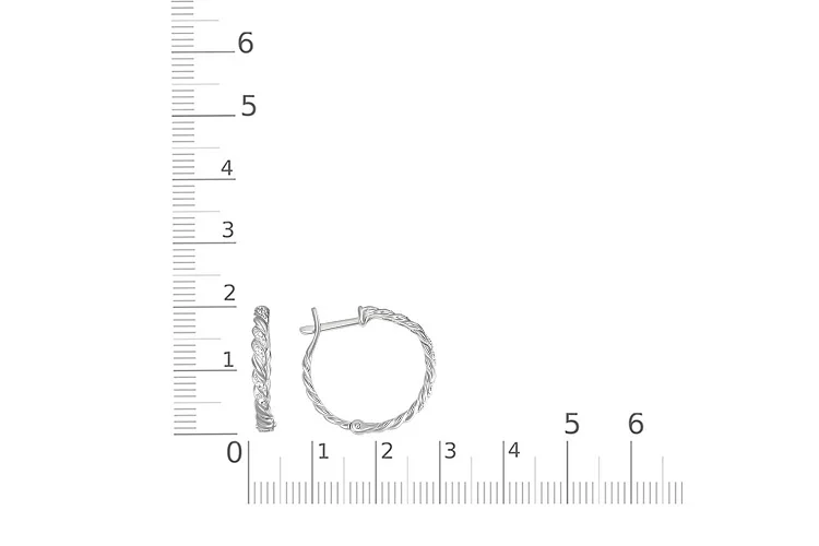 Серьги Дорожки из белого золота с 12 бриллиантами