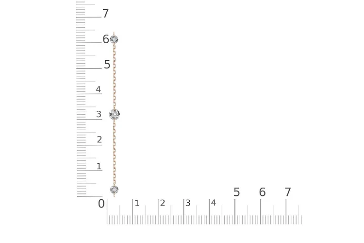 Браслет из красного золота с 3 бриллиантами
