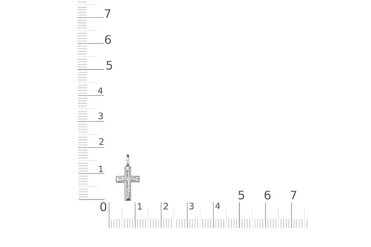 Крест из белого золота без вставок