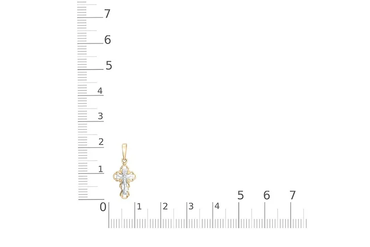 Крест из жёлтого золота без вставок