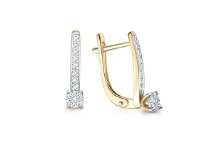 Серьги из жёлтого золота с 18 бриллиантами