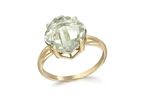 Кольцо из жёлтого золота с аметистом