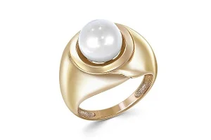Кольцо из жёлтого золота с жемчугом