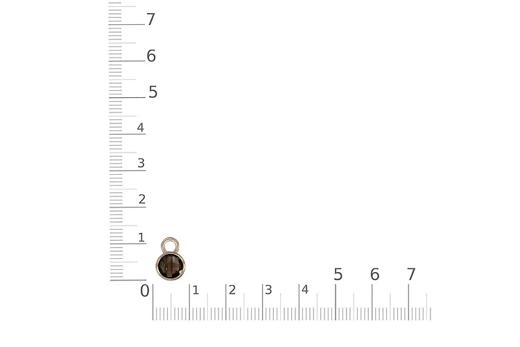 Подвеска серёг-трансформеров из красного золота с раухтопазом