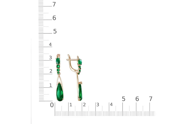 Серьги из красного золота с 10 агатами
