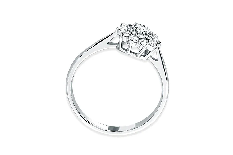 Кольцо из белого золота с 21 бриллиантами