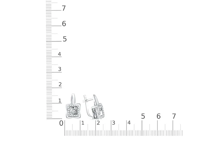 Серьги из белого золота с 42 бриллиантами