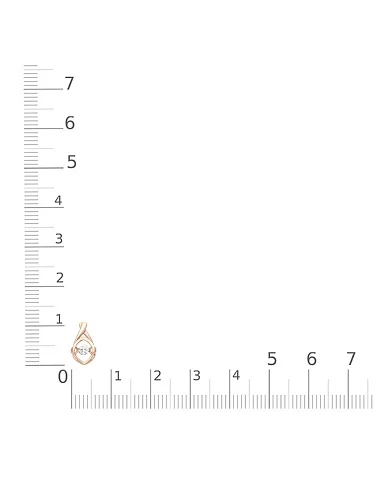 Подвеска из красного золота с фианитом