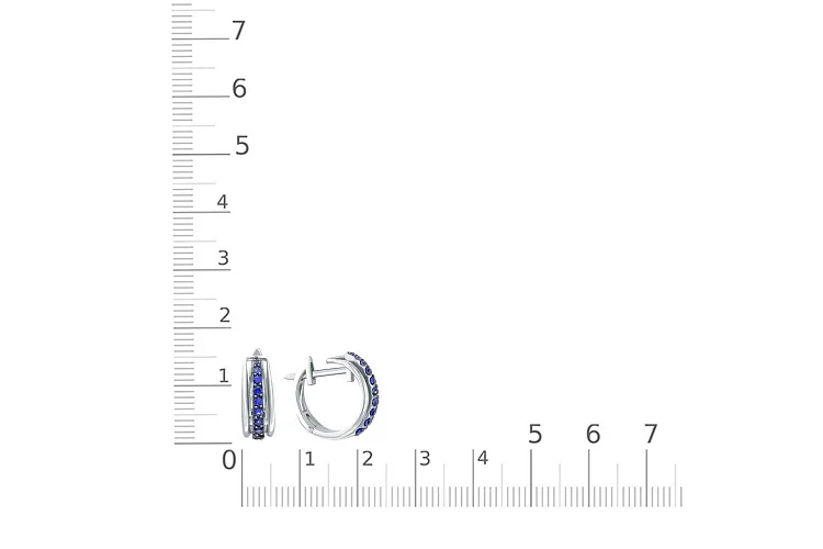 Серьги из белого золота с 18 сапфирами