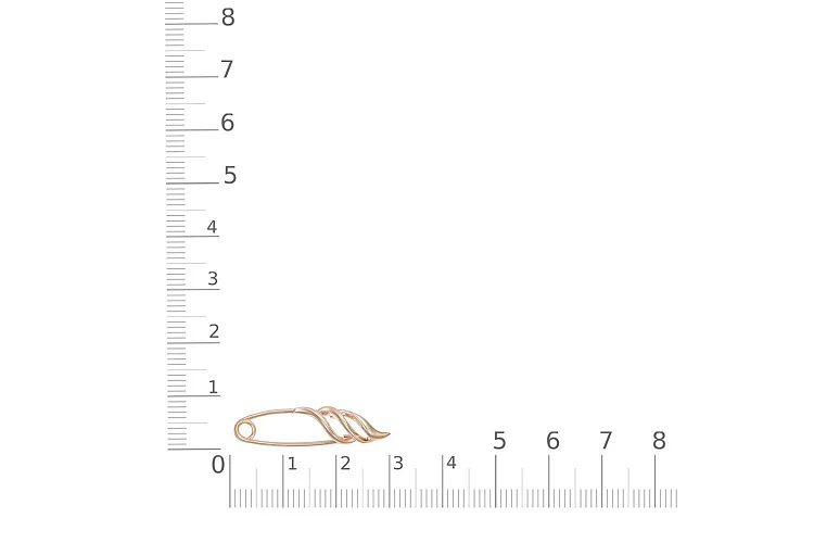 Булавка из красного золота без вставок