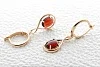 Серьги из красного золота с 2 гранатами