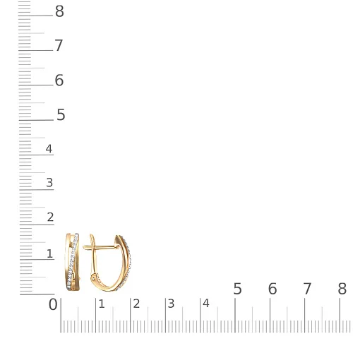 Серьги из жёлтого золота с 28 бриллиантами