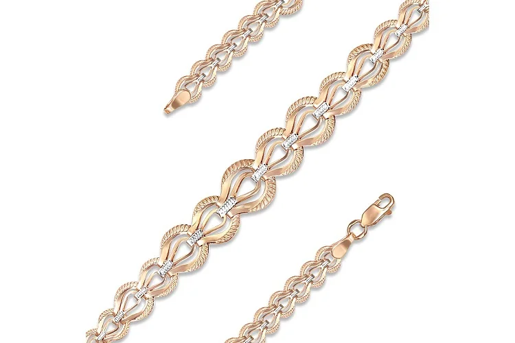 Браслет из красного золота без вставок