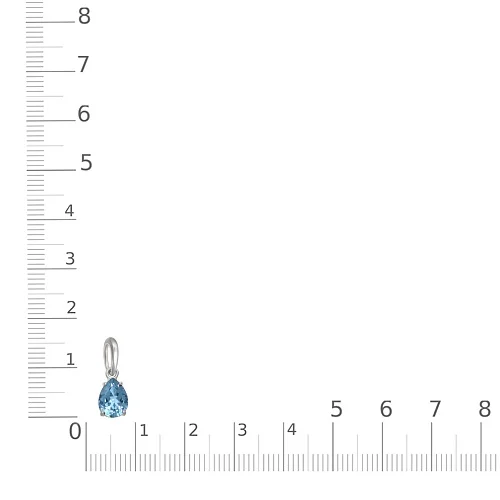 Подвеска из белого золота с топазом swiss