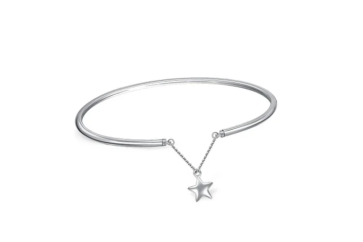 Браслет Звезда из белого золота без вставок