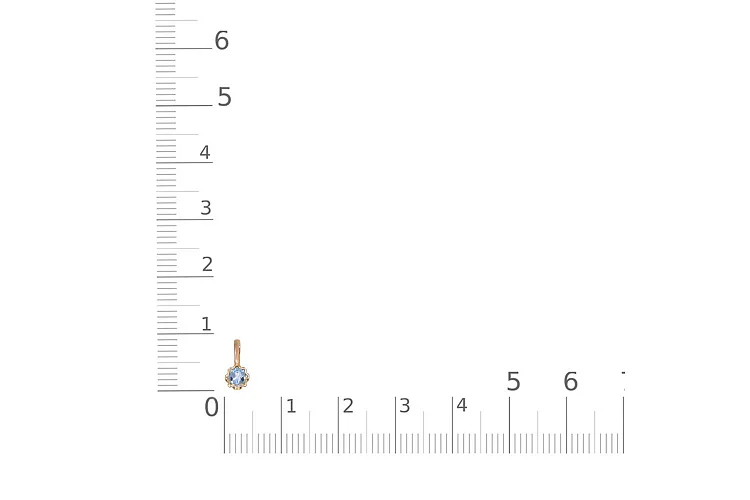 Подвеска из красного золота с топазом sky