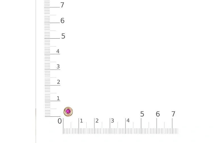 Подвеска Круг из красного золота с корундом